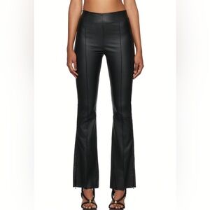 NWT Remain Birger Christensen Black Leather bootcut pants size 32 (or size 0)